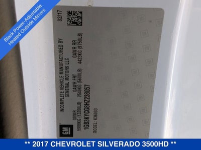 2017 Chevrolet Silverado 3500 HD Chassis Cab Work Truck