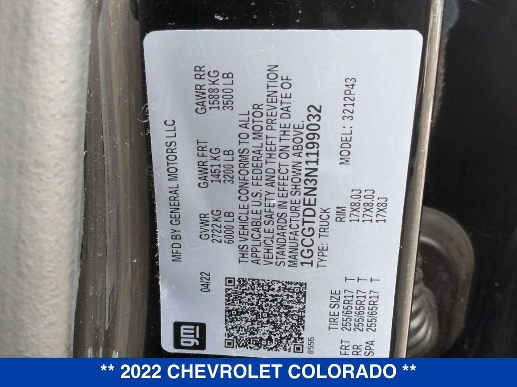 2022 Chevrolet Colorado Z71