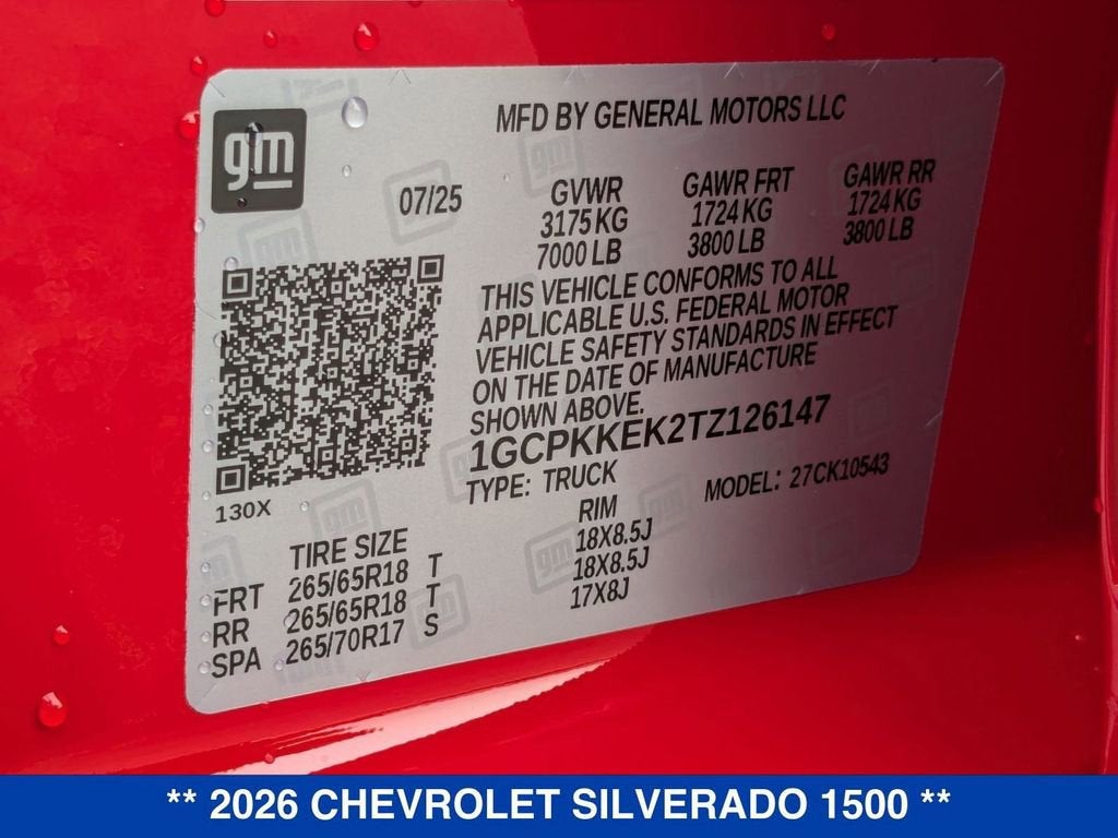 2026 Chevrolet Silverado 1500 LT (2FL)