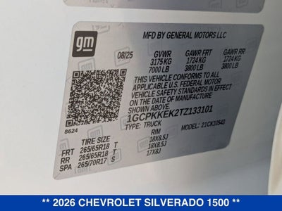 2026 Chevrolet Silverado 1500 LT (2FL)