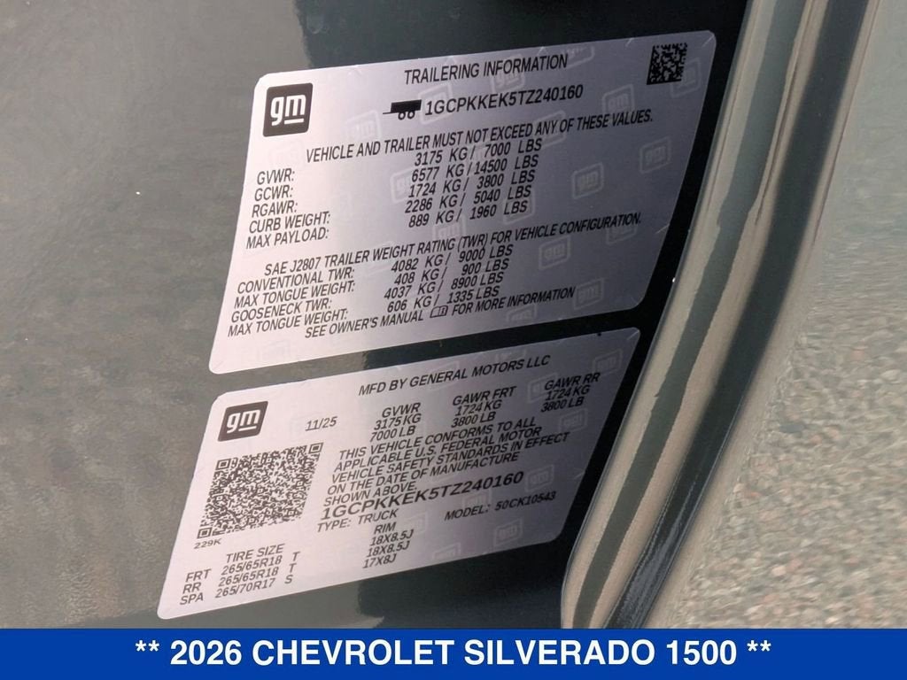 2026 Chevrolet Silverado 1500 LT (2FL)