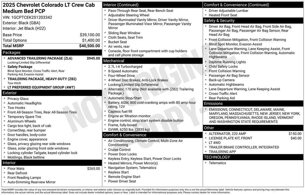 2025 Chevrolet Colorado WT/LT