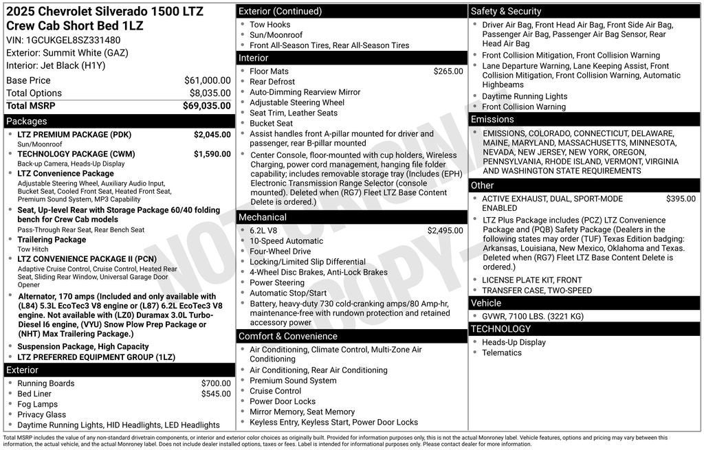 2025 Chevrolet Silverado 1500 LTZ