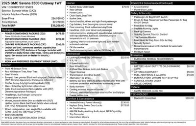 2025 GMC Savana Cutaway 3500 1WT