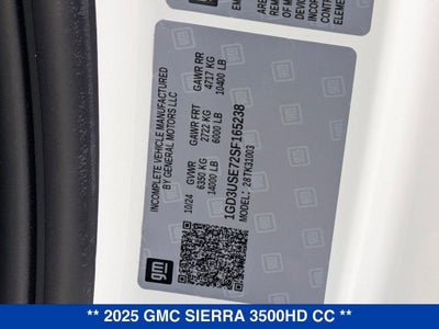 2025 GMC Sierra 3500 HD Chassis Cab Pro