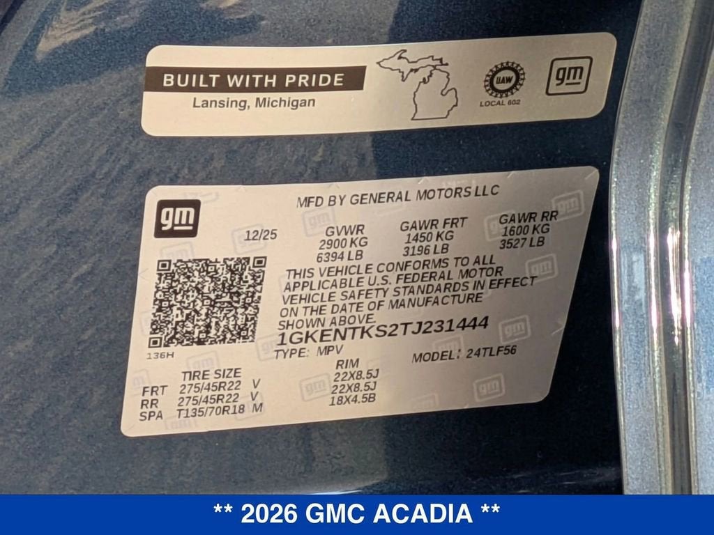 2026 GMC Acadia Denali Ultimate