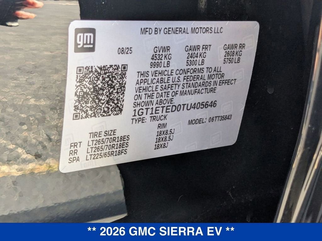 2026 GMC Sierra EV Elevation Extended Range