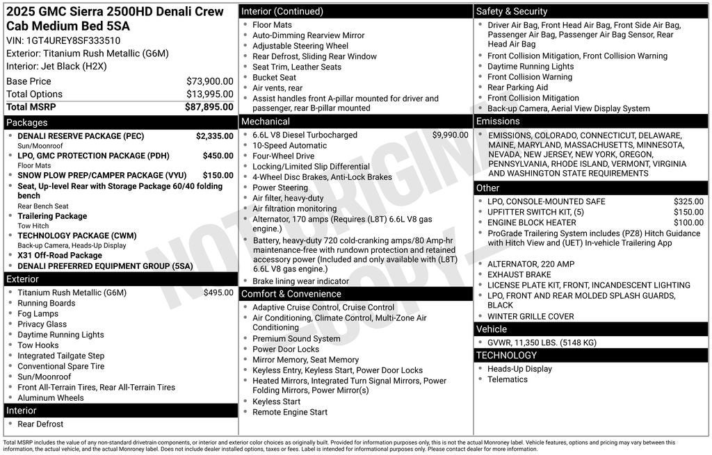 2025 GMC Sierra 2500 HD Denali