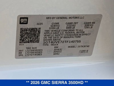 2026 GMC Sierra 3500 HD AT4