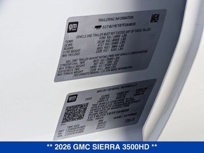 2026 GMC Sierra 3500 HD Denali Ultimate DRW