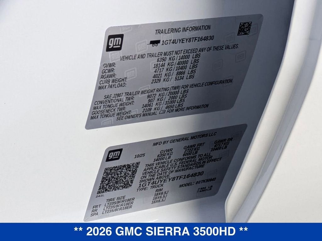 2026 GMC Sierra 3500 HD Denali Ultimate DRW