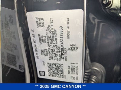 2025 GMC Canyon Elevation