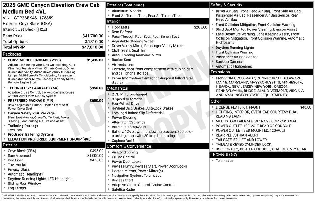 2025 GMC Canyon Elevation