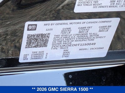 2026 GMC Sierra 1500 Elevation