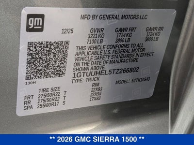 2026 GMC Sierra 1500 Denali Ultimate