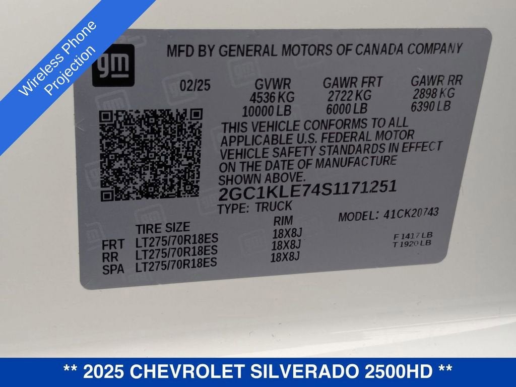2025 Chevrolet Silverado 2500 HD WT