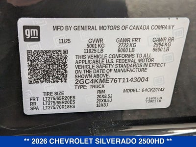 2026 Chevrolet Silverado 2500 HD Custom