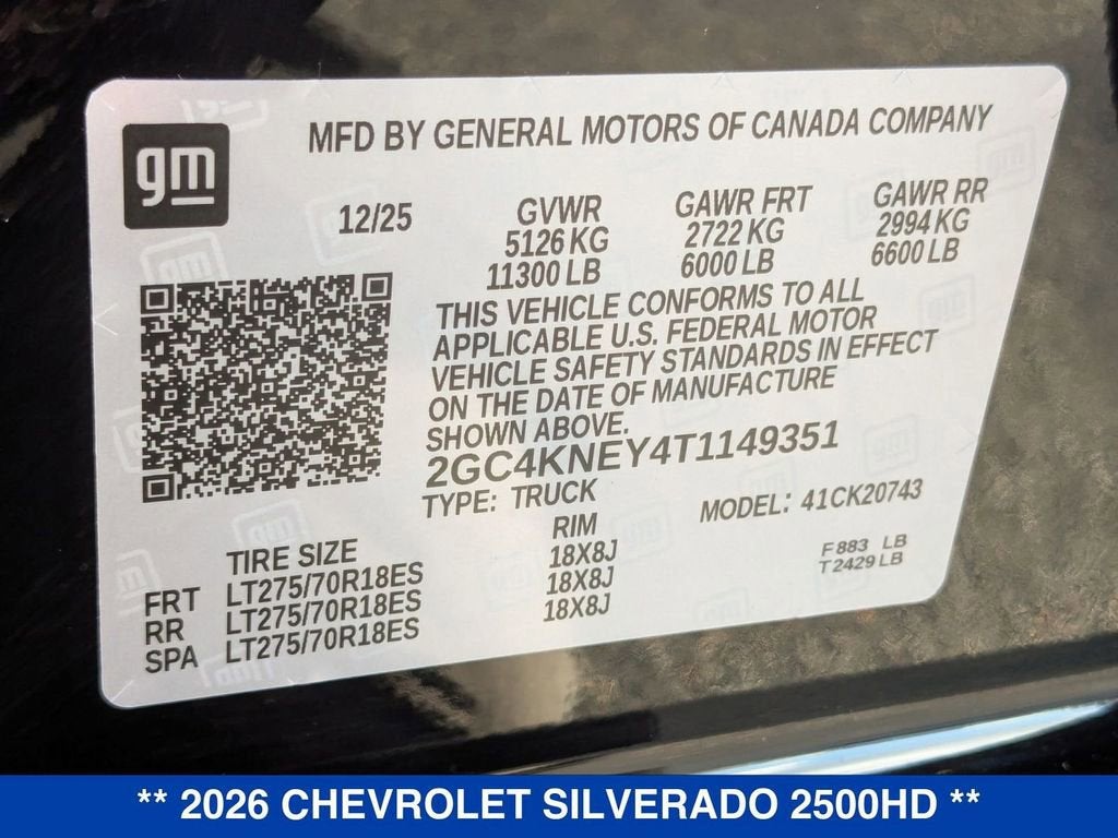 2026 Chevrolet Silverado 2500 HD LT