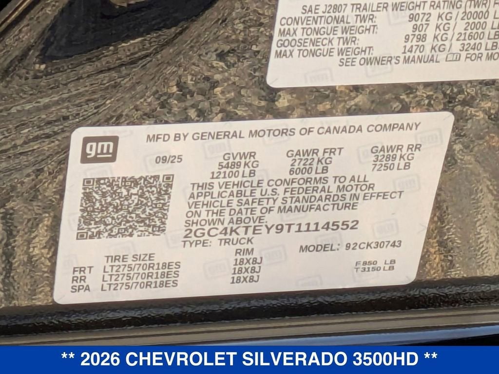 2026 Chevrolet Silverado 3500 HD LT