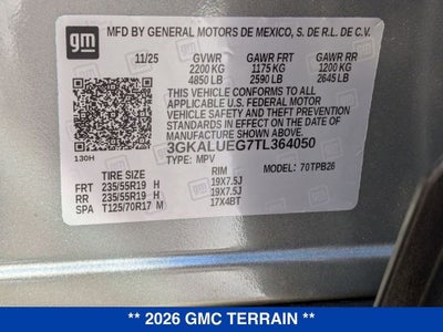 2026 GMC Terrain Elevation