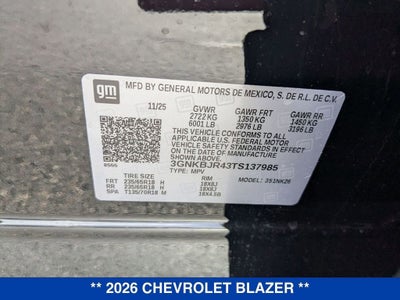 2026 Chevrolet Blazer 3LT