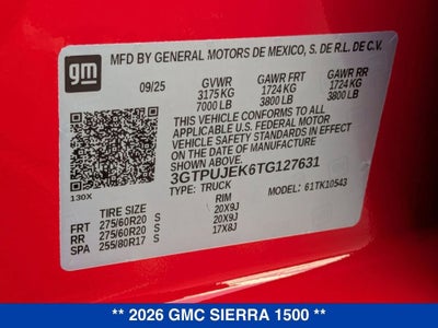 2026 GMC Sierra 1500 Elevation