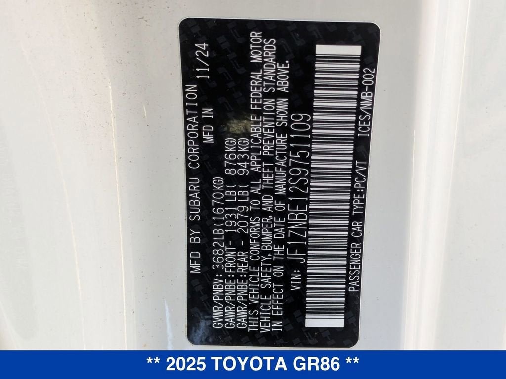 2025 Toyota GR86 Premium