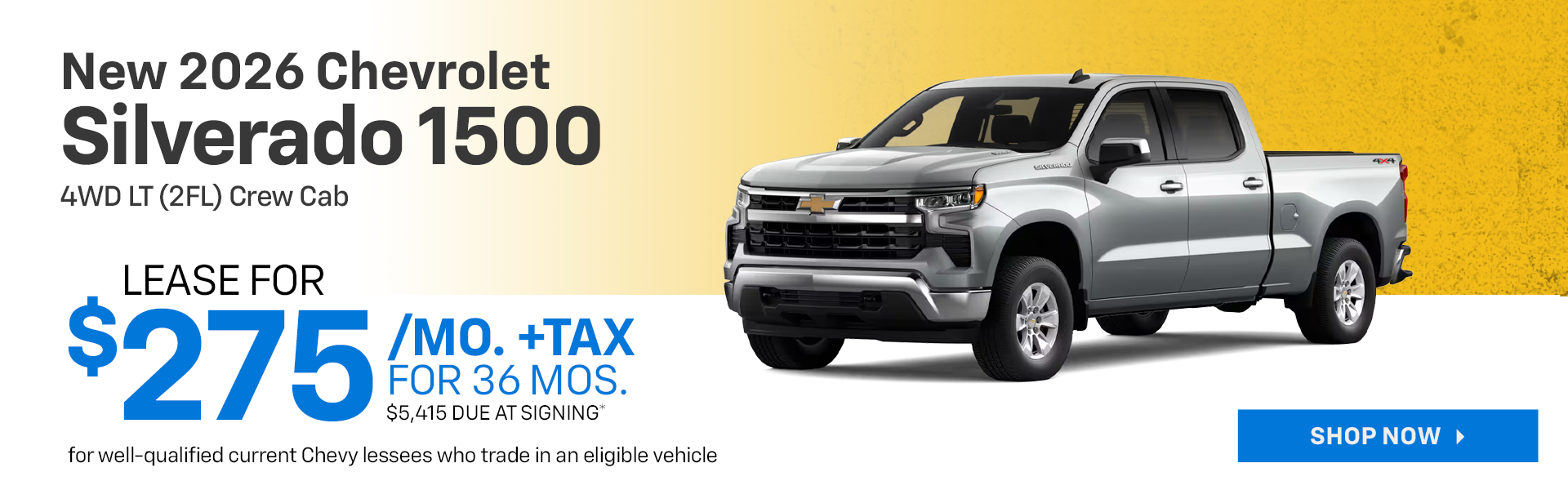 New 2026 Chevrolet Silverado 1500 4WD LT (2FL) Crew Cab