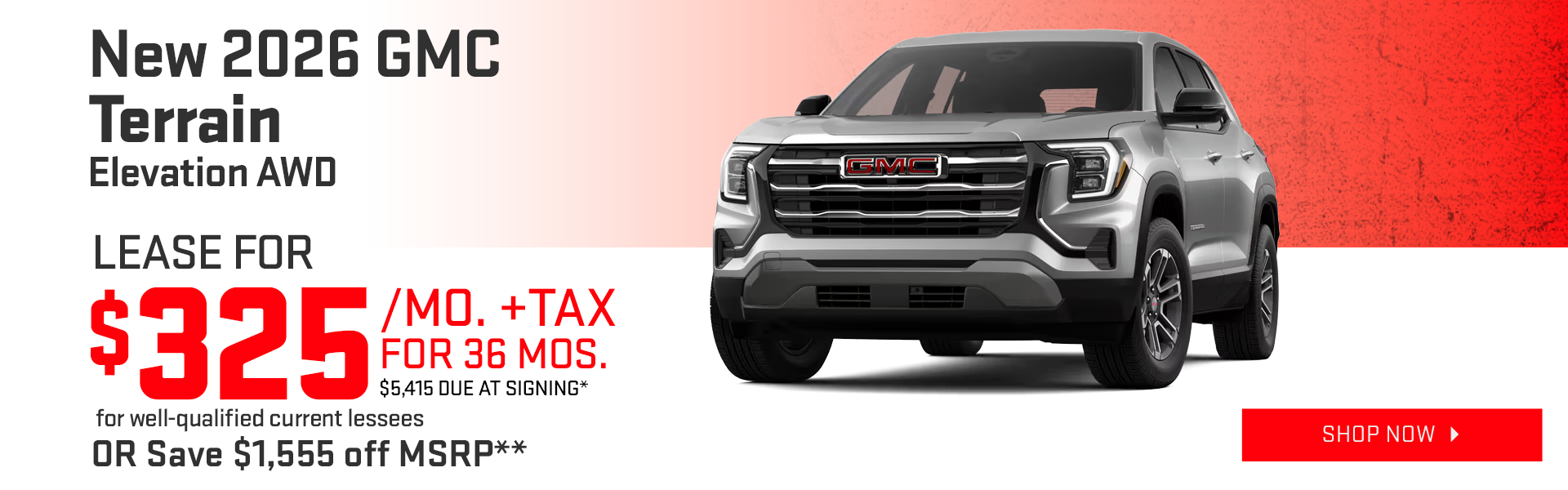 New 2026 GMC Terrain Elevation AWD