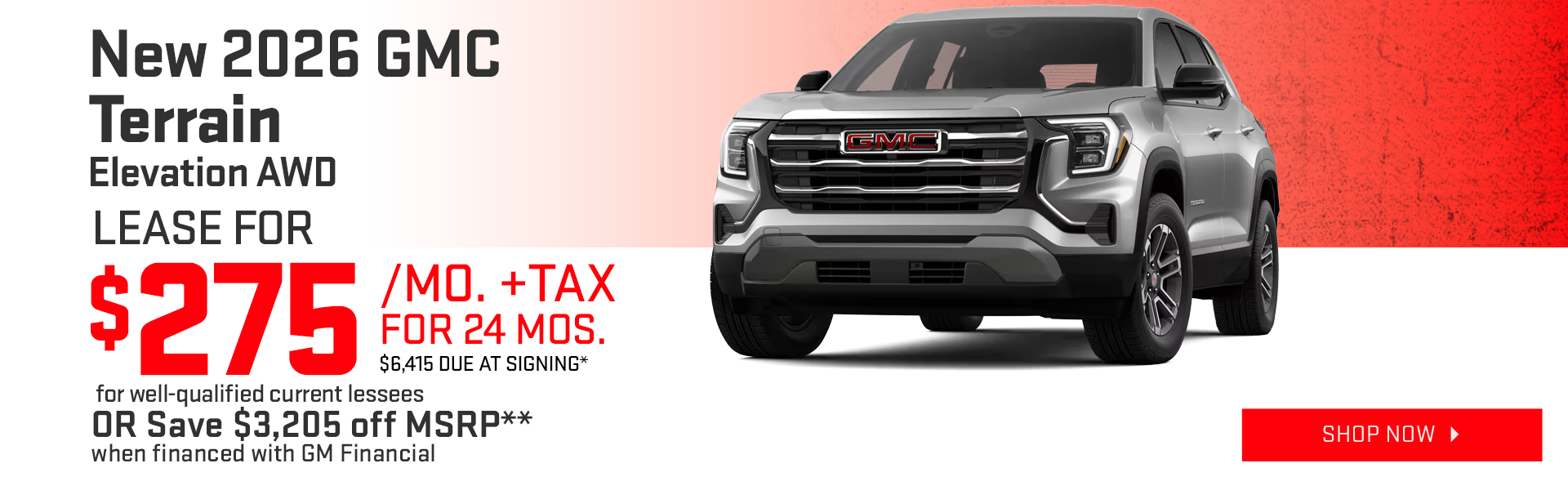 New 2026 GMC Terrain Elevation AWD