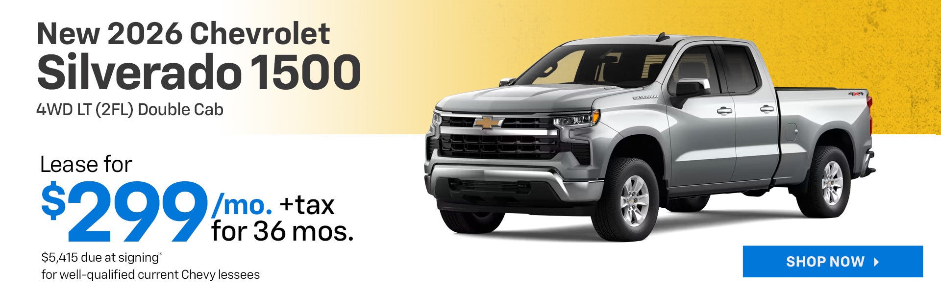 New 2026 Chevrolet Silverado 1500 4WD LT (2FL) Double Cab